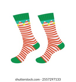 Christmas Sock vector with a white background