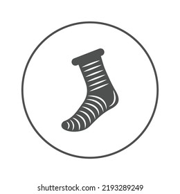 Christmas sock warm foot icon | Circle version icon |