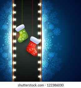 christmas socks in beautiful artistic background