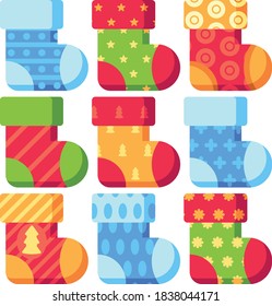 Weihnachtssocken für die Weihnachtsdekoration