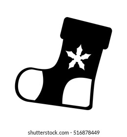 christmas socks decorative icon vector illustration design
