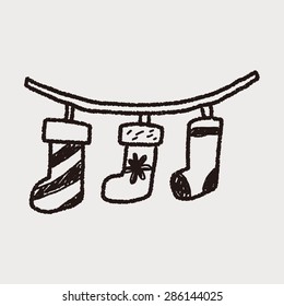Christmas socks doodle