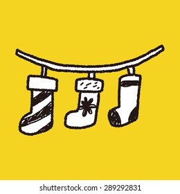 Christmas socks doodle
