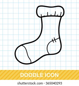 christmas socks doodle
