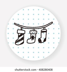 Christmas socks doodle