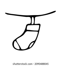 Christmas socks doodle illustration hand drawn style