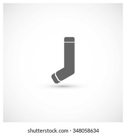 Christmas socks flat icon