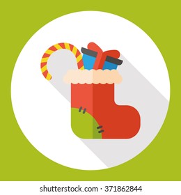 Christmas socks flat icon