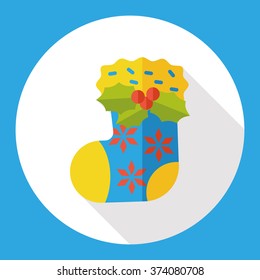 Christmas socks flat icon