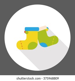 Christmas socks flat icon