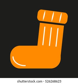 Christmas socks, gift, vector icon, eps10
