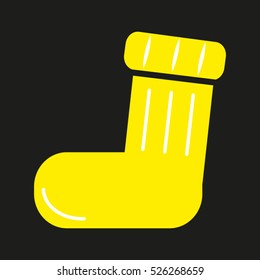 Christmas socks, gift, vector icon, eps10