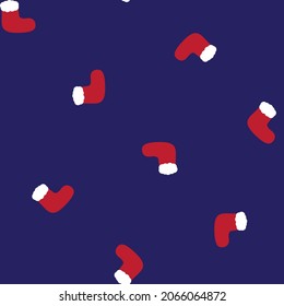 Christmas Socks Holiday seamless pattern background for website graphics, fashion textile