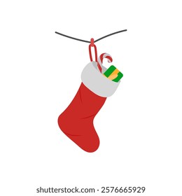 Christmas Socks, Holidays Vector Illustration