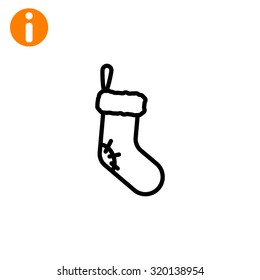 Christmas socks icon