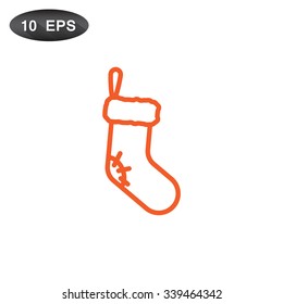 Christmas socks icon