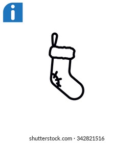 Christmas socks icon