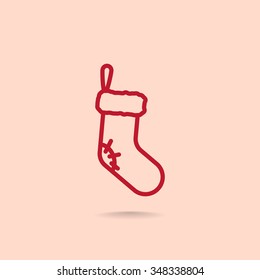 Christmas socks icon