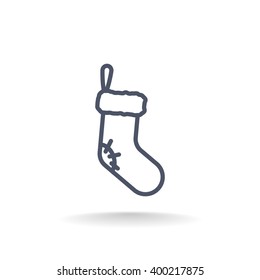 Christmas socks icon