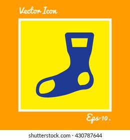 Christmas Socks Icon. Eps-10.