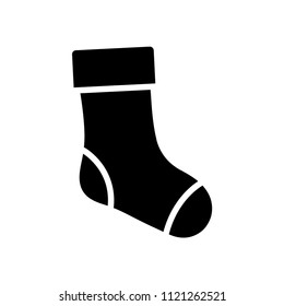 christmas socks icon vector