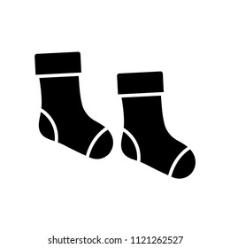 christmas socks icon vector