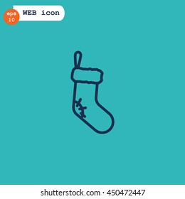  Christmas socks Icon Vector.