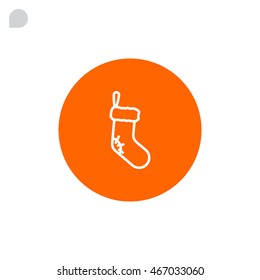  Christmas socks Icon Vector.