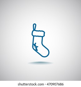  Christmas socks Icon Vector.