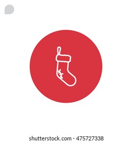  Christmas socks Icon Vector.