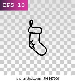  Christmas socks Icon Vector.