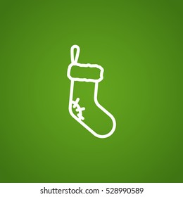  Christmas socks Icon Vector.