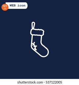  Christmas socks Icon Vector.