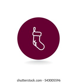  Christmas socks Icon Vector.