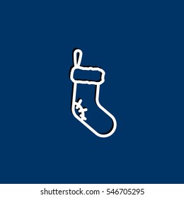  Christmas socks Icon Vector.