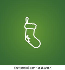  Christmas socks Icon Vector.