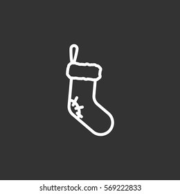  Christmas socks Icon Vector.