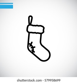  Christmas socks Icon Vector.