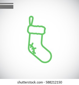  Christmas socks Icon Vector.