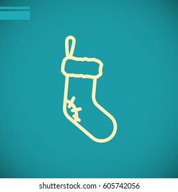  Christmas socks Icon Vector.