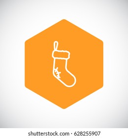  Christmas socks Icon Vector.
