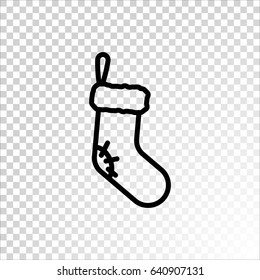  Christmas socks Icon Vector.