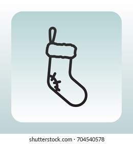  Christmas socks Icon Vector.