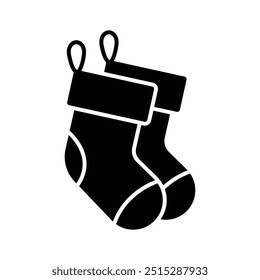 christmas socks icon vector design template simple and clean