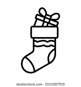 christmas socks icon vector design template simple and clean