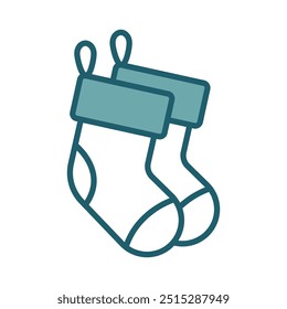 christmas socks icon vector design template simple and clean