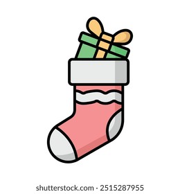 christmas socks icon vector design template simple and clean