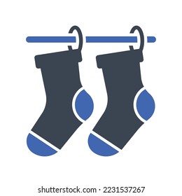 Christmas Socks Icon, Vector graphics