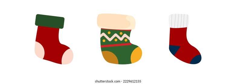 Christmas socks icon. Vector illustration