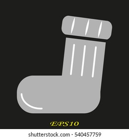 Christmas socks icon vector illustration EPS 10
